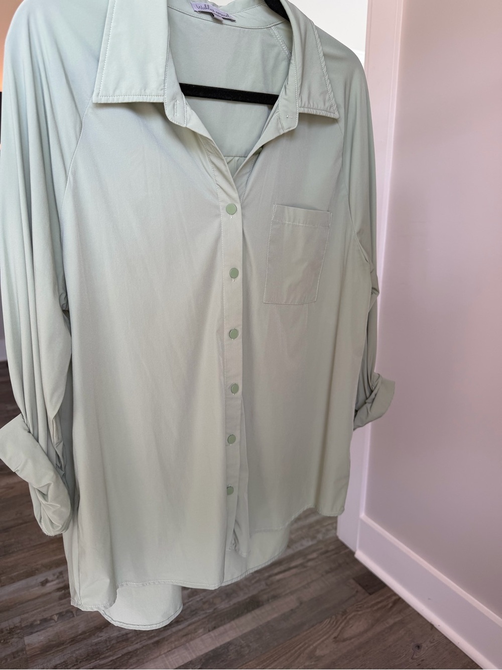 Wishlist Mint Green Button-Down Shirt